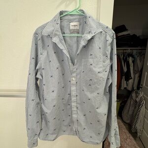 Goodfellow & Co Blue and White Casual Button Down Shirt